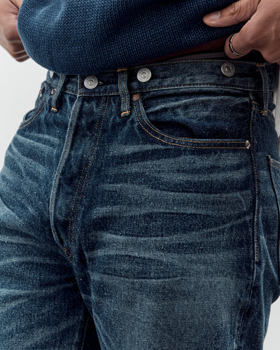 Kaptain Sunshine 1930 Straight Denim Pants, Indigo Vintage Wash