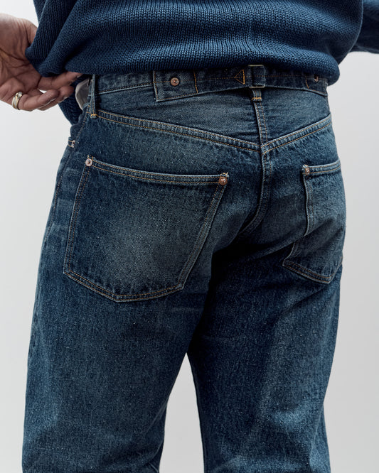 Kaptain Sunshine 1930 Straight Denim Pants, Indigo Vintage Wash