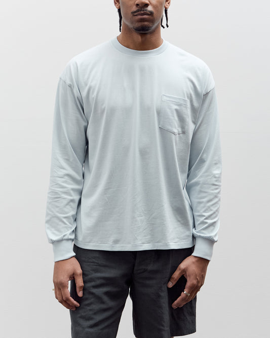 Lady White x Kaptain Sunshine L/S Stripe T-Shirt, Baby Blue