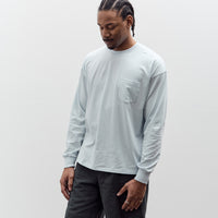 Lady White x Kaptain Sunshine L/S Stripe T-Shirt, Baby Blue