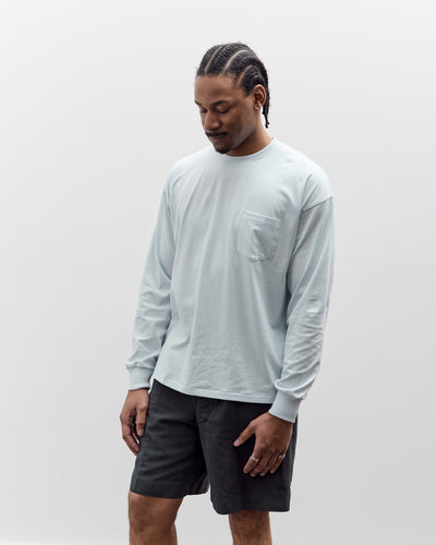 Lady White x Kaptain Sunshine L/S Stripe T-Shirt, Baby Blue