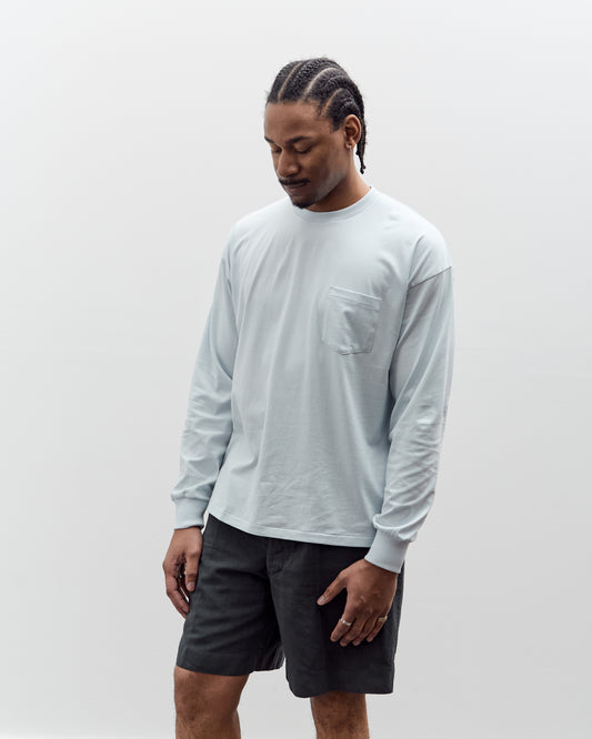 Lady White x Kaptain Sunshine L/S Stripe T-Shirt, Baby Blue