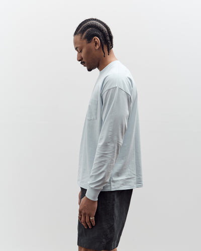 Lady White x Kaptain Sunshine L/S Stripe T-Shirt, Baby Blue
