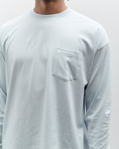 Lady White x Kaptain Sunshine L/S Stripe T-Shirt, Baby Blue