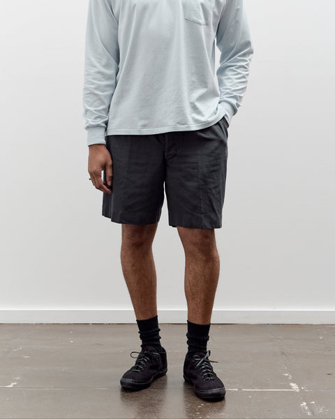 Lady White x Kaptain Sunshine Cotton Linen Short, Charcoal – Glasswing