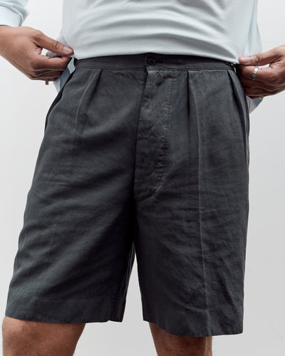 Lady White x Kaptain Sunshine Cotton Linen Short, Charcoal