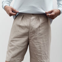 Lady White x Kaptain Sunshine Cotton Linen Short, Taupe