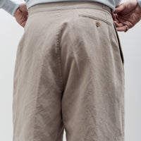 Lady White x Kaptain Sunshine Cotton Linen Short, Taupe