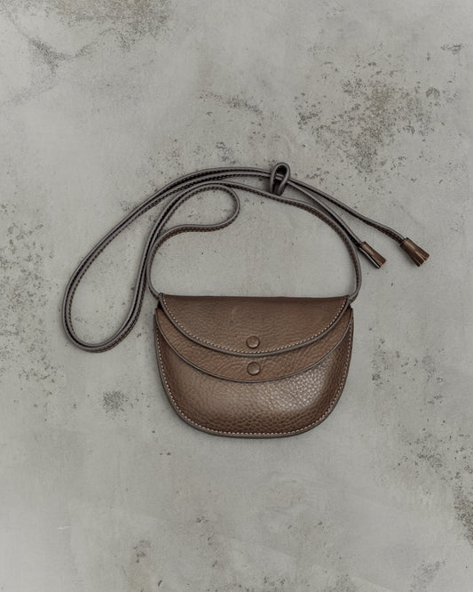 Kaptain Sunshine x Lady White co. Leather Pouch, Brown Pebble