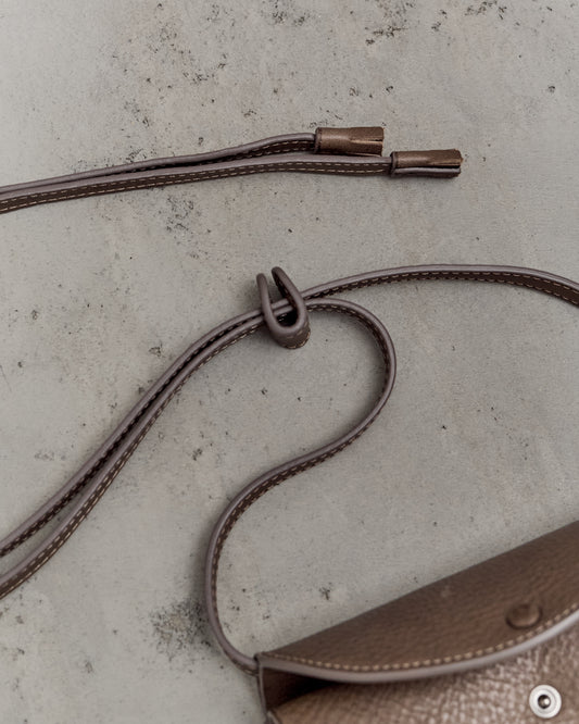 Kaptain Sunshine x Lady White co. Leather Pouch, Brown Pebble