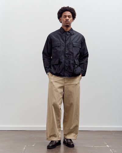 Kaptain Sunshine Cotton Drill Wide Pants, Khaki