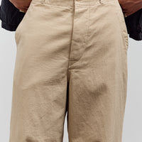 Kaptain Sunshine Cotton Drill Wide Pants, Khaki