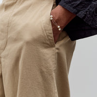 Kaptain Sunshine Cotton Drill Wide Pants, Khaki