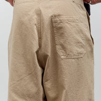 Kaptain Sunshine Cotton Drill Wide Pants, Khaki