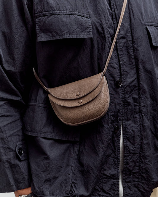 Kaptain Sunshine x Lady White co. Leather Pouch, Brown Pebble