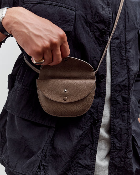 Kaptain Sunshine x Lady White co. Leather Pouch, Brown Pebble