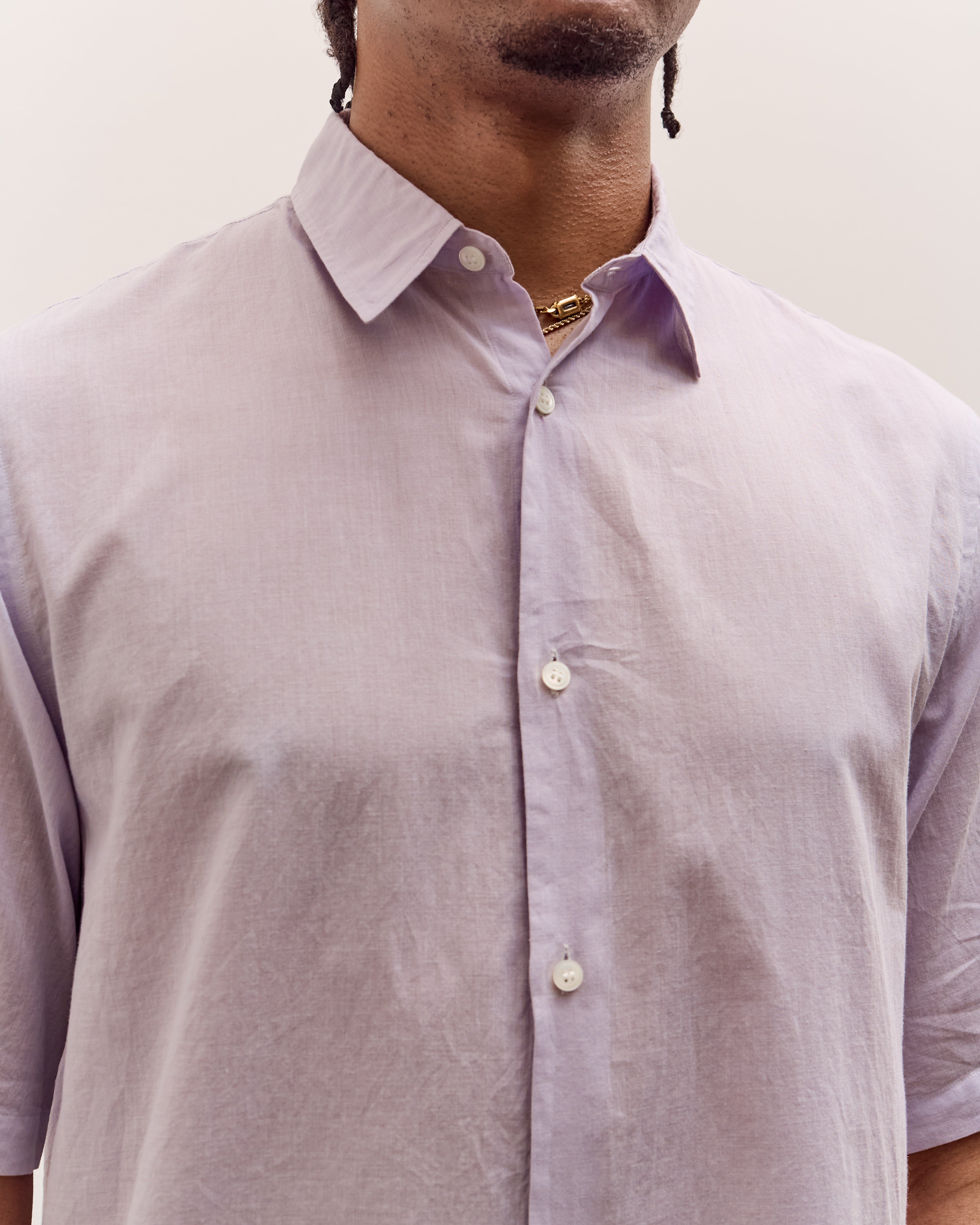 Kaptain Sunshine Plain SS Shirt, Lavender – Glasswing
