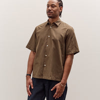 Kaptain Sunshine Plain SS Shirt Stripe, Brown
