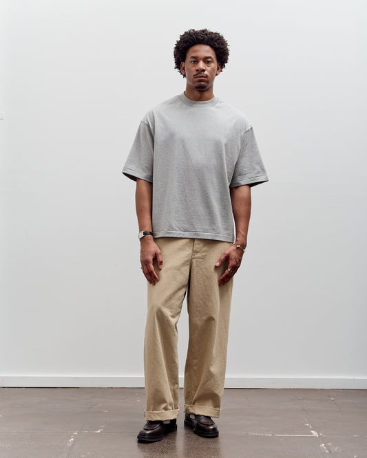 Kaptain Sunshine Suvin Supima Tube Halfsleeve Tee, Feather Grey