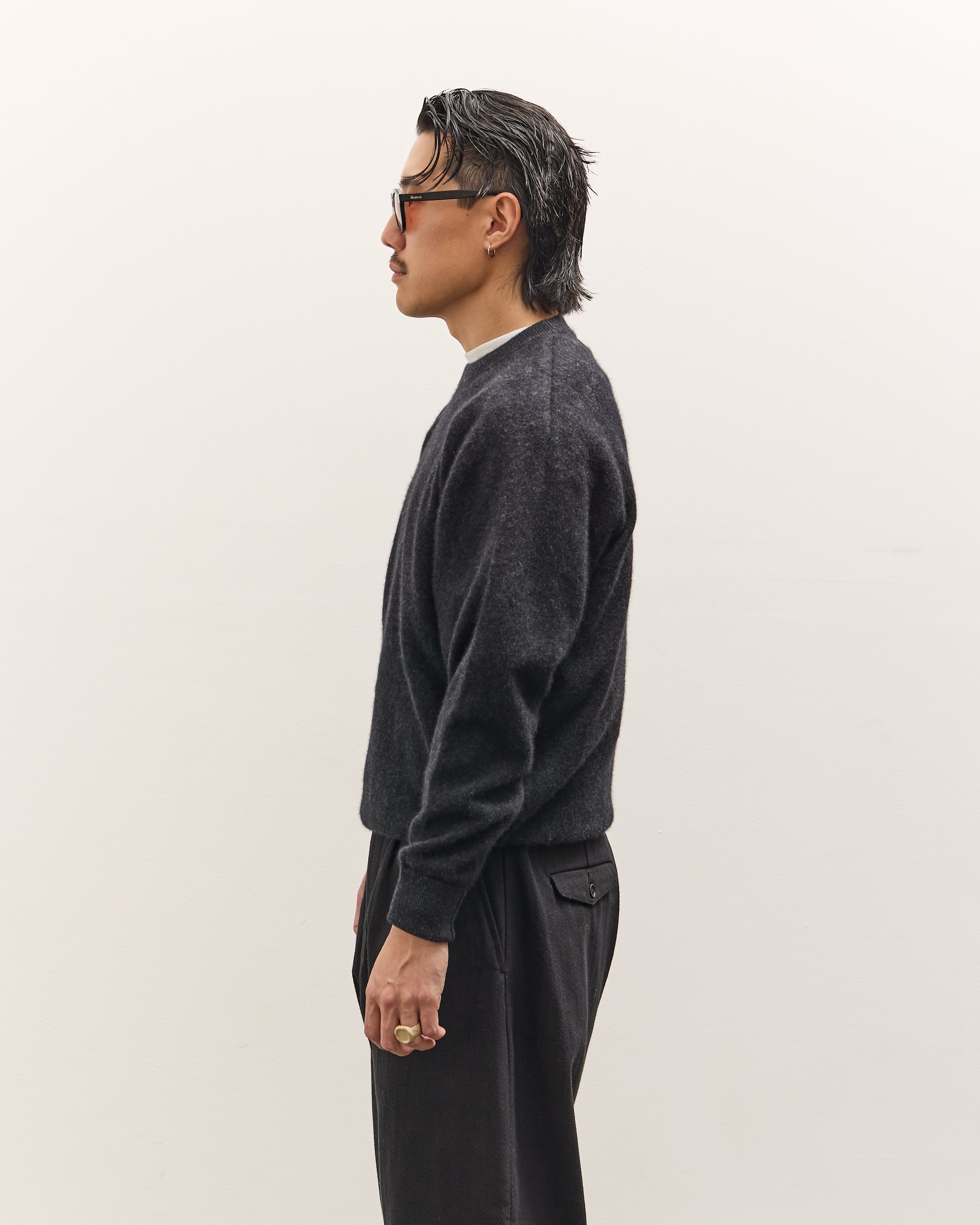トップス KAPTAIN SUNSHINE Wool Cashmere Pullover Kaptain Sunshine Cashmere Pullover, Charcoal – Glasswing