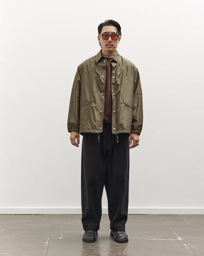 Kaptain Sunshine Silk Poly Coach Jacket, Olive