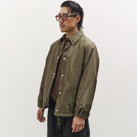 Kaptain Sunshine Silk Poly Coach Jacket, Olive