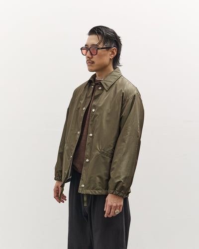 Kaptain Sunshine Silk Poly Coach Jacket, Olive