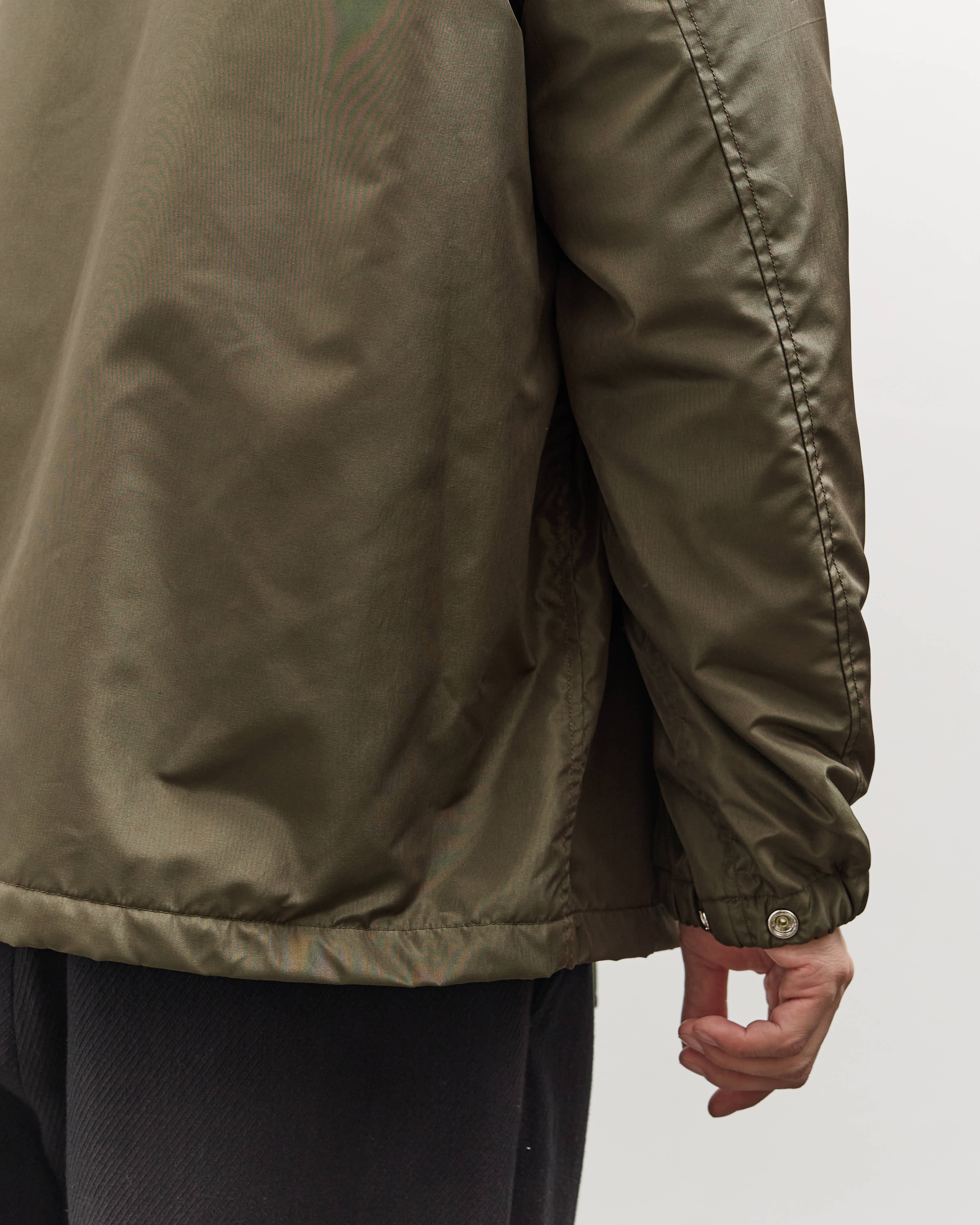 Kaptain Sunshine Silk Poly Coach Jacket, Olive – Glasswing