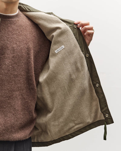 Kaptain Sunshine Silk Poly Coach Jacket, Olive