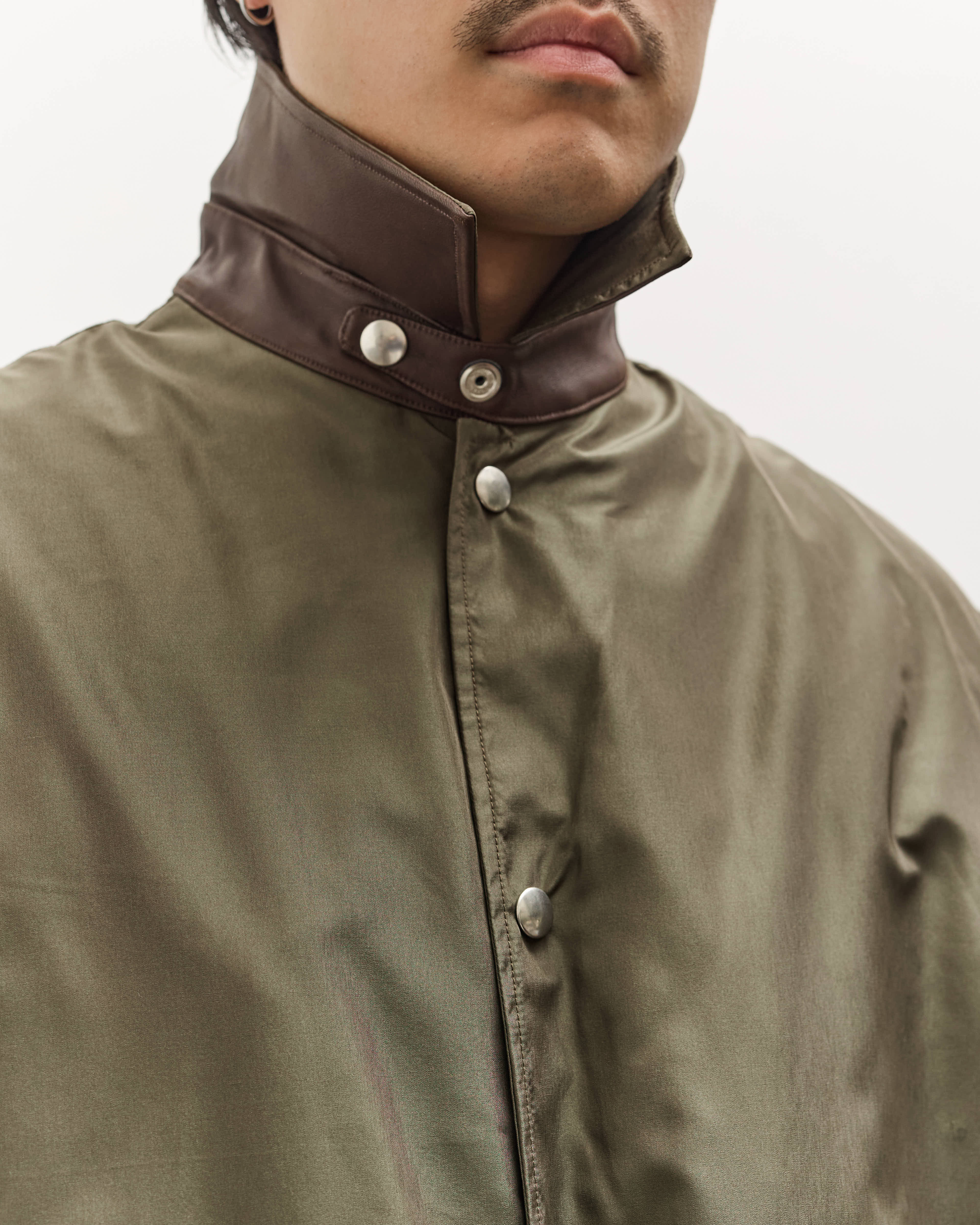 【KAPTAIN SUNSHINE】Silk Poly Coach Jacket Kaptain Sunshine Silk Poly Coach Jacket, Olive – Glasswing