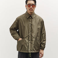 Kaptain Sunshine Silk Poly Coach Jacket, Olive