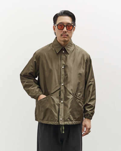 Kaptain Sunshine Silk Poly Coach Jacket, Olive