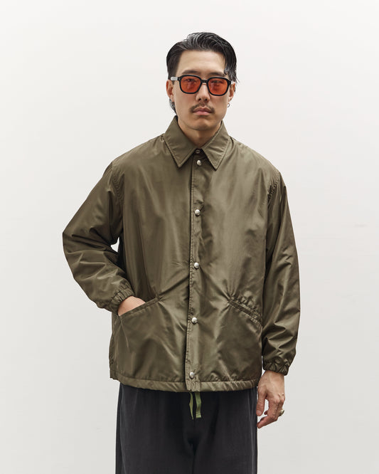 Kaptain Sunshine Silk Poly Coach Jacket, Olive