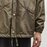 Kaptain Sunshine Silk Poly Coach Jacket, Olive