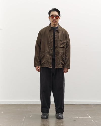 Kaptain Sunshine Wool Gauze Work Shirt Jacket, Olive