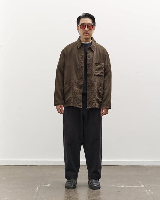 Kaptain Sunshine Wool Gauze Work Shirt Jacket, Olive