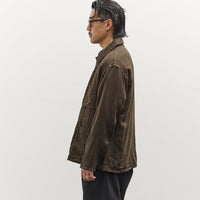 Kaptain Sunshine Wool Gauze Work Shirt Jacket, Olive