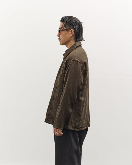 Kaptain Sunshine Wool Gauze Work Shirt Jacket, Olive