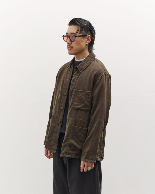 Kaptain Sunshine Wool Gauze Work Shirt Jacket, Olive