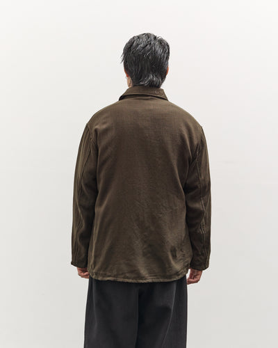 Kaptain Sunshine Wool Gauze Work Shirt Jacket, Olive