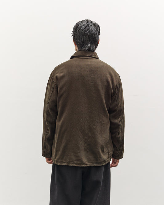 Kaptain Sunshine Wool Gauze Work Shirt Jacket, Olive