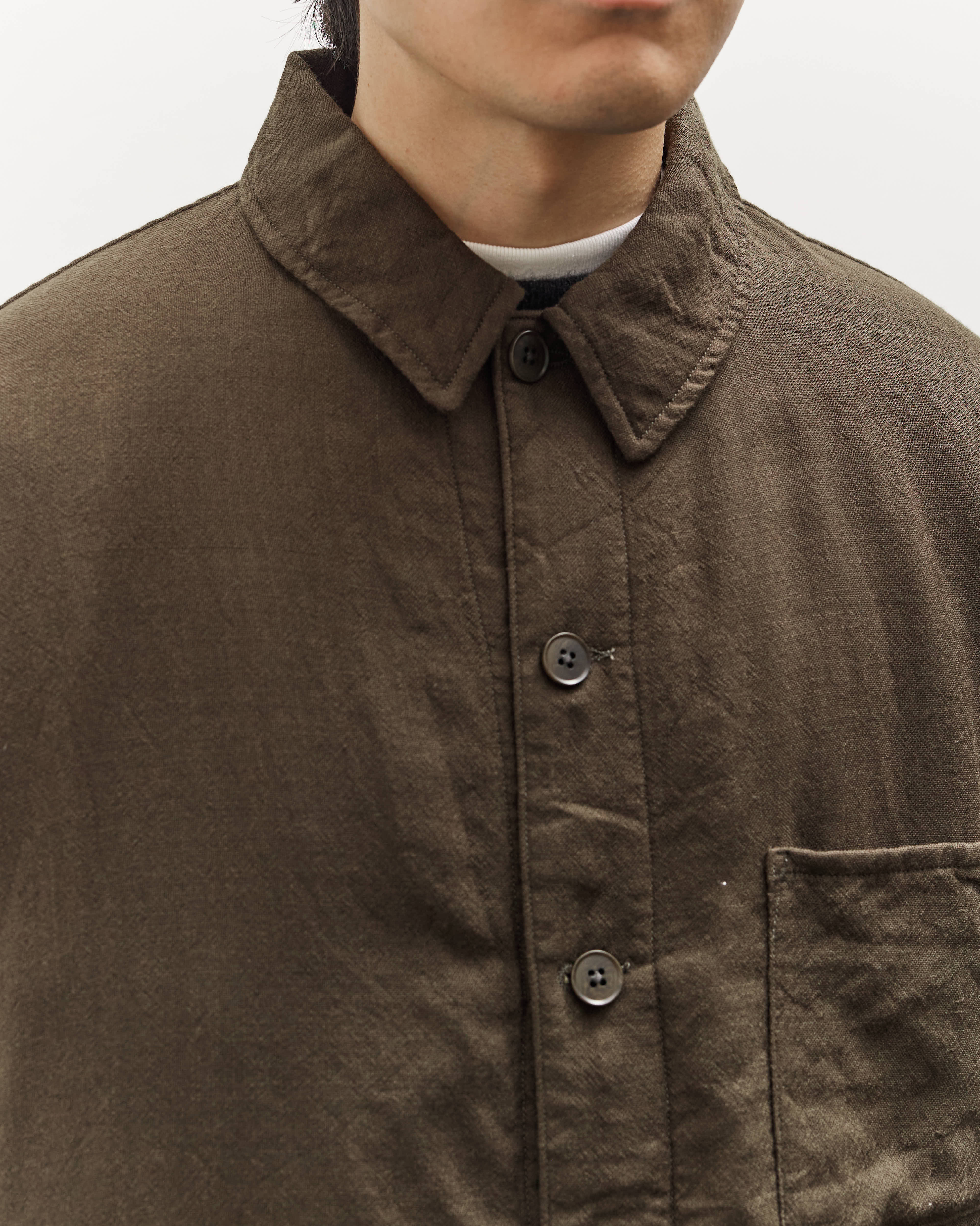 【美品】キャプテンサンシャイン Work Shirt Jacket 2025SS Kaptain Sunshine Wool Gauze Work Shirt Jacket, Olive – Glasswing