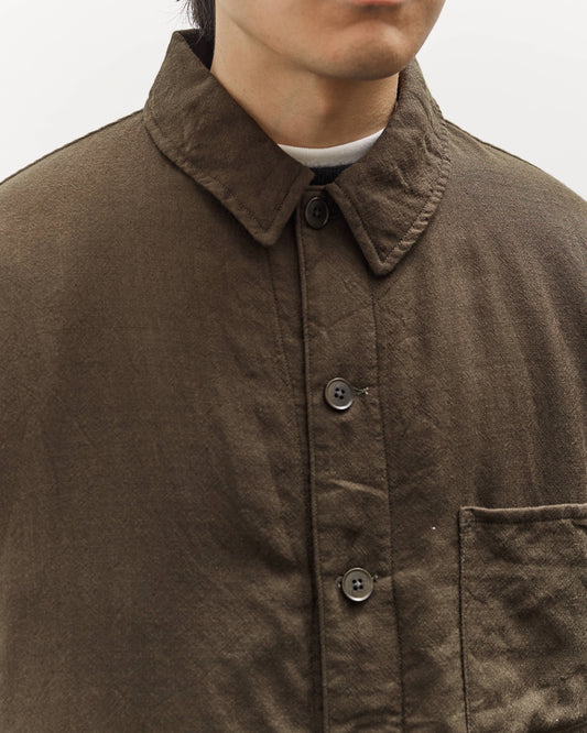Kaptain Sunshine Wool Gauze Work Shirt Jacket, Olive