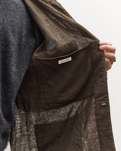 Kaptain Sunshine Wool Gauze Work Shirt Jacket, Olive