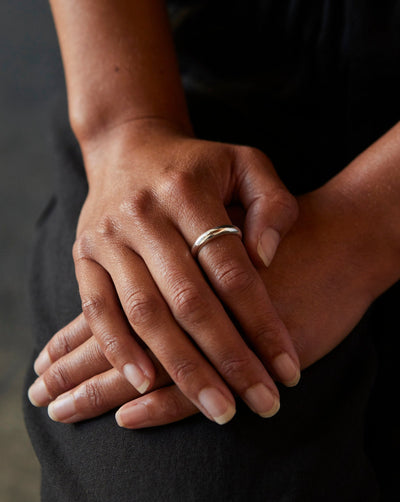 Kara Yoo Dune Band, Sterling Silver