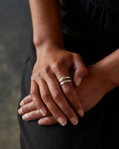 Kara Yoo Dune Band, Sterling Silver
