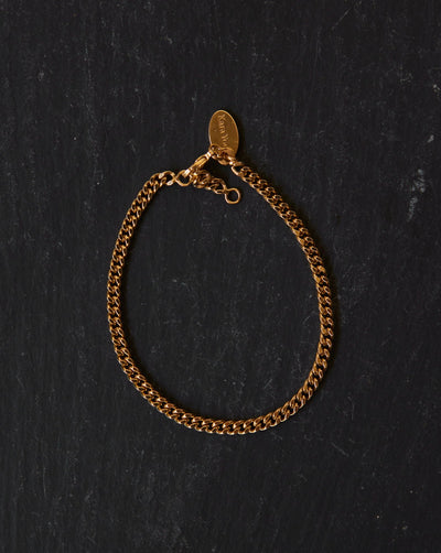 Kara Yoo Midi Curb Bracelet, Yellow Gold