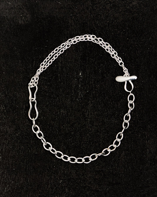 Kara Yoo Ramona Necklace, Silver Plated Brass