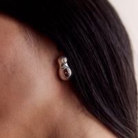 Kara Yoo Sasha Earrings, Coffee / Sterling Silver