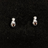 Kara Yoo Sasha Earrings, Coffee / Sterling Silver